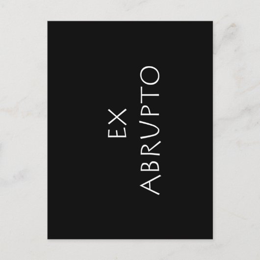 Ex abrupto postkarte (Vorderseite)