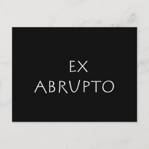 Ex abrupto postkarte
