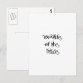 Ex-Ehefrau der Braut Postkarte (Vorne/Hinten)