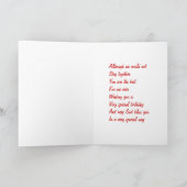 Ex-Ehefrau-Geburtstagskarten Karte (Innenseite)