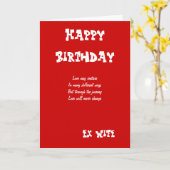 Ex-Ehefrau-Geburtstagskarten Karte (Gelbe Blume)