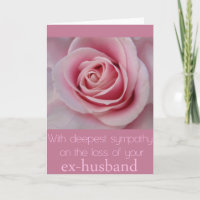 Ex-Ehemann Verlust Rose Beileid Card