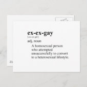 EX-EX-GAY POSTKARTE (Vorne/Hinten)