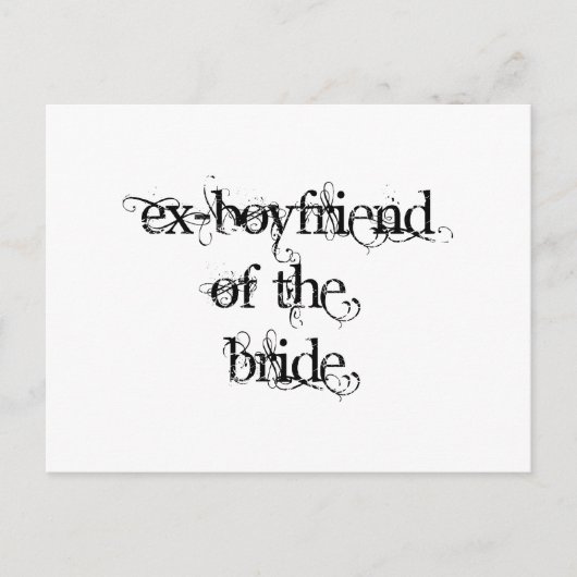 Ex-Freund der Bride Postkarte (Vorderseite)