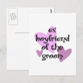 Ex-Freund des Grooms Postkarte (Vorne/Hinten)