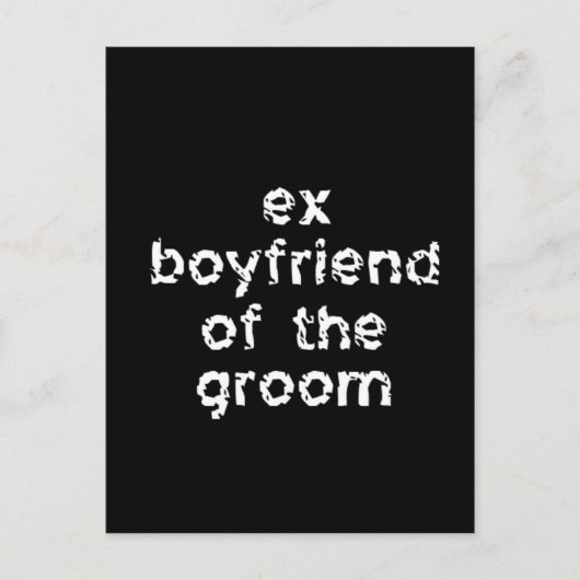 Ex-Freund des Grooms Postkarte (Vorderseite)