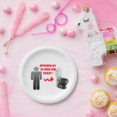 Ex Freund des lustigen Auseinanderbrechens in die Pappteller (Party)