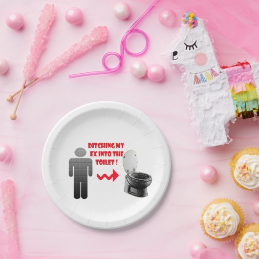 Ex Freund des lustigen Auseinanderbrechens in die Pappteller (Party)