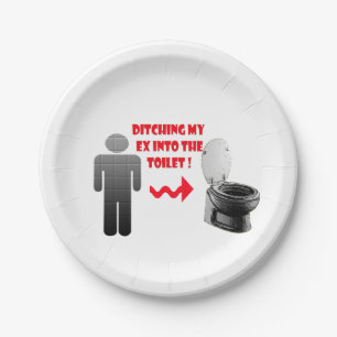 Ex Freund des lustigen Auseinanderbrechens in die Pappteller