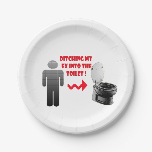 Ex Freund des lustigen Auseinanderbrechens in die Pappteller (Vorderseite)