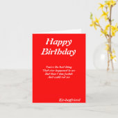 Ex-Freund Geburtstagskarten Karte (Gelbe Blume)