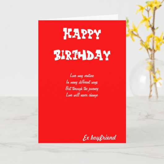 Ex-Freund-Geburtstagskarten Karte (Gelbe Blume)