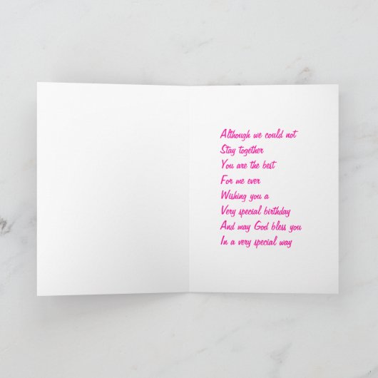 Ex Freundin Geburtstagskarten Karte (Innenseite)