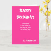 Ex Freundin Geburtstagskarten Karte (Gelbe Blume)