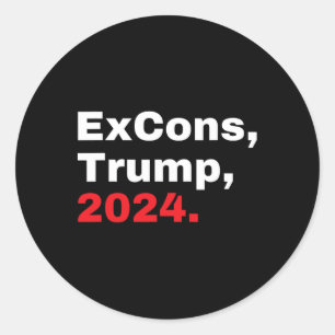 Ex-Häftlinge Trump 2024 Trump Vance Runder Aufkleber