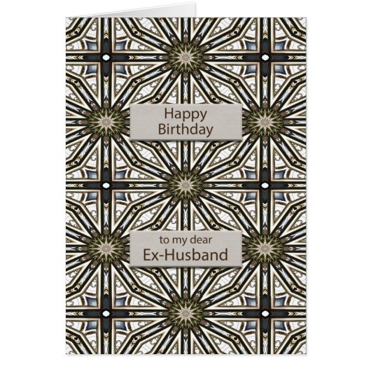 Ex Husband Birthday Abstrakt Mandala Design (Vorne)