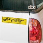 "EX-HUSBAND IN TRUNK" Funny Autoaufkleber (Auf Lkw)