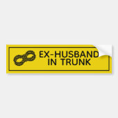 "EX-HUSBAND IN TRUNK" Funny Autoaufkleber (Vorne)