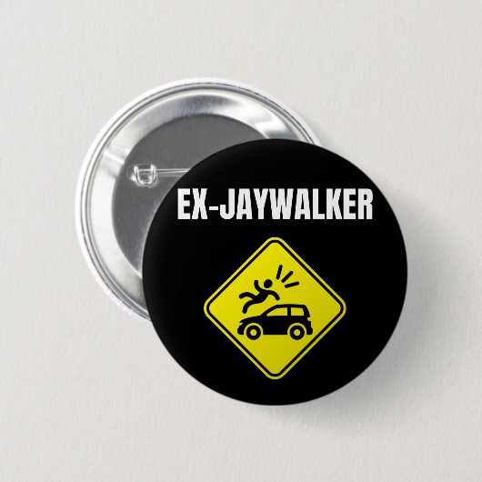 ex Jaywalker - Alcoholic Clean And Sober Button (Vorne & Hinten)