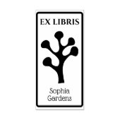 Ex Libris Abstrakter Baum/Pflanze 01 Gummistempel (Prägung)