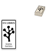 Ex Libris Abstrakter Baum/Pflanze 01 Gummistempel (Stempel)