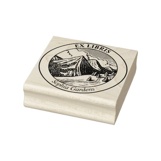Ex Libris - Alpenlandschaft Gummistempel (Stempel)