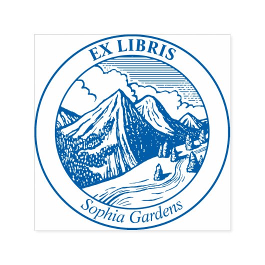 Ex Libris - Alpenlandschaft Permastempel (Design)