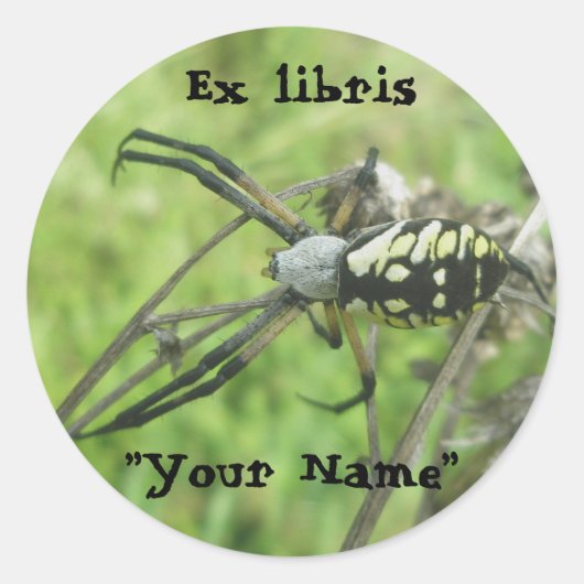 Ex libris Argiope aurantia Stickers (Vorderseite)