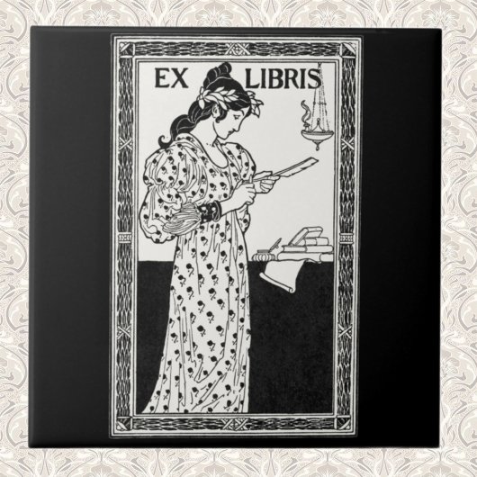 Ex libris art nouveau fliese