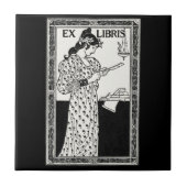 Ex libris art nouveau fliese (Vorderseite)