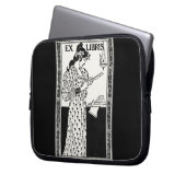 Ex libris art nouveau laptopschutzhülle (Vorderseite Links)
