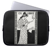 Ex libris art nouveau laptopschutzhülle (Vorderseite)