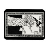 Ex libris art nouveau magnet (Horizontal)