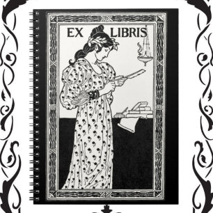 Ex libris art nouveau notizblock