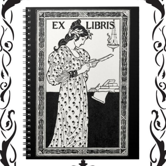 Ex libris art nouveau notizblock