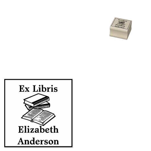 Ex Libris (Aus der Bibliothek) Buchzeichen Gummistempel (Stempel)