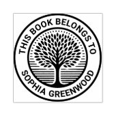 Ex Libris - Baum 03 Gummistempel (Prägung)