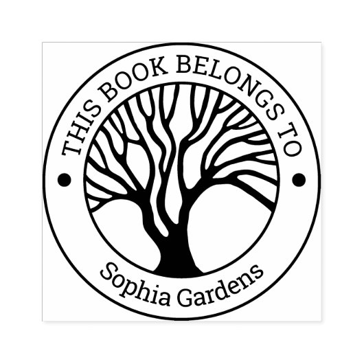 Ex Libris - Baum des Lebens 02 Rubber Briefmarke Gummistempel (Prägung)