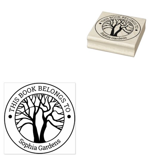 Ex Libris - Baum des Lebens Gummistempel (Stempel)