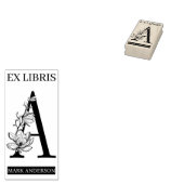 EX libris Book Library Buchzeichen Monogram A Gummistempel (Stempel)