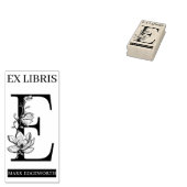 EX libris Book library Buchzeichen monogram E Gummistempel (Stempel)
