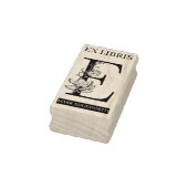 EX libris Book library Buchzeichen monogram E Gummistempel (Stempel)