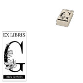 EX libris Book library Buchzeichen monogram G Gummistempel (Stempel)