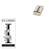EX libris Book library Buchzeichen monogram I Gummistempel (Stempel)