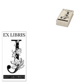 EX libris Book Library Buchzeichen monogram J Gummistempel (Stempel)