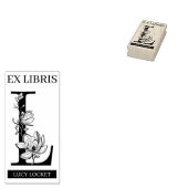 EX libris Book library Buchzeichen monogram L Gummistempel (Stempel)
