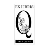 EX libris Book Library Buchzeichen monogram Q Gummistempel (Prägung)