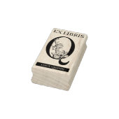 EX libris Book Library Buchzeichen monogram Q Gummistempel (Stempel)