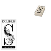 EX libris Book Library Buchzeichen Monogram S Gummistempel (Stempel)