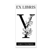 EX libris Book Library Buchzeichen Monogram Y Gummistempel (Prägung)